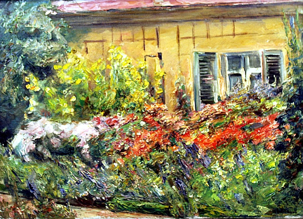 Piante perenni in fiore nella casetta del giardiniere - Berlino, Alte Nationalgalerie
